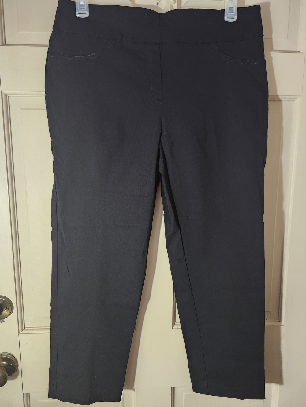 Ruby Rd. Black Straight-Leg Pull-On Jeans